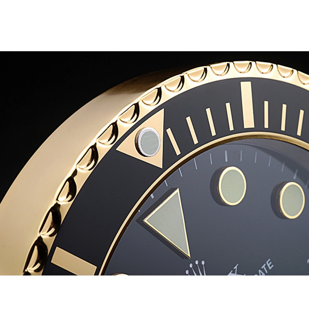 Aaa replica watch Clock Rolex Submariner Wall Black-Gold 622476 0726